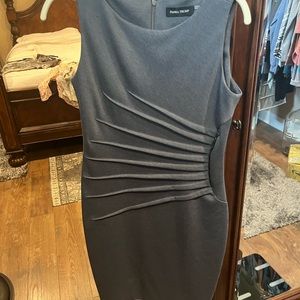 Gray worn once zip up back dress